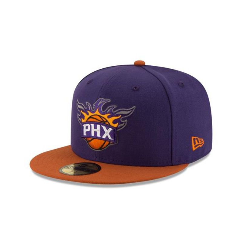 NBA Phoenix Suns 2tone 59Fifty Fitted (SLK2454) - Purple New Era Caps